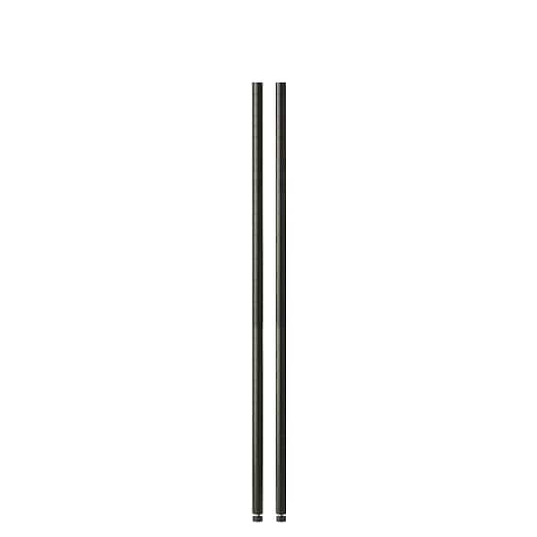 HoneyCanDo SHELF POLE BLK 54X1"" 2PK SHFPOL2B54 Zoro